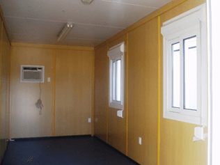 inside shipping container